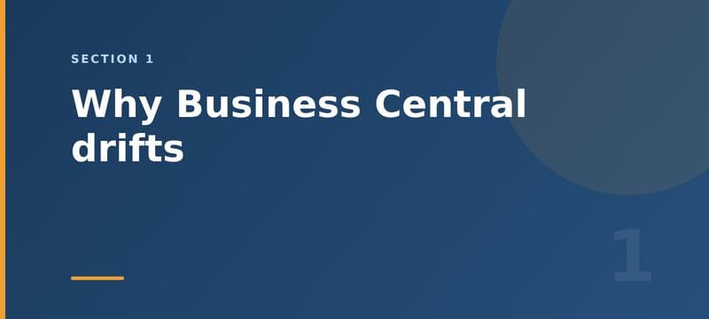 Why Business Central drifts