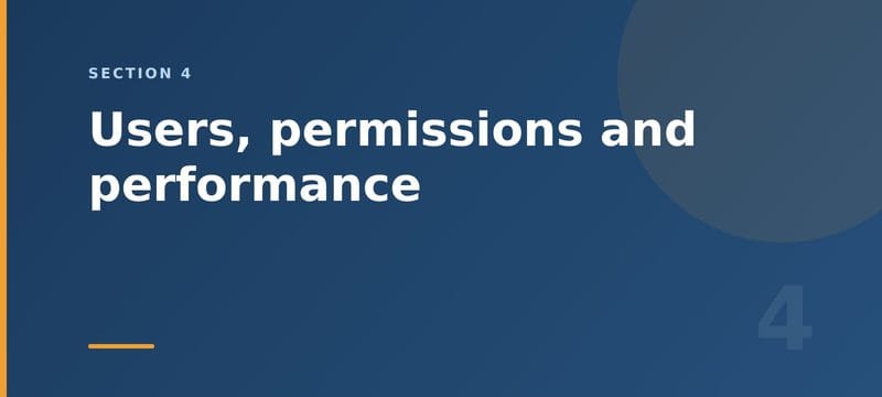 Users, permissions and performance