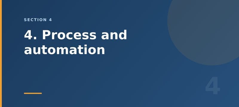 4. Process and automation