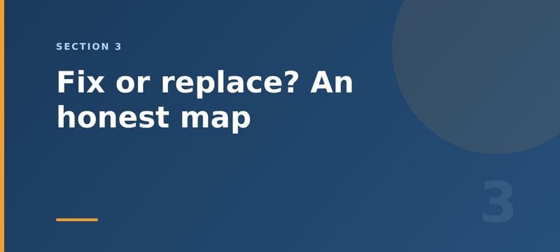 Fix or replace? An honest map