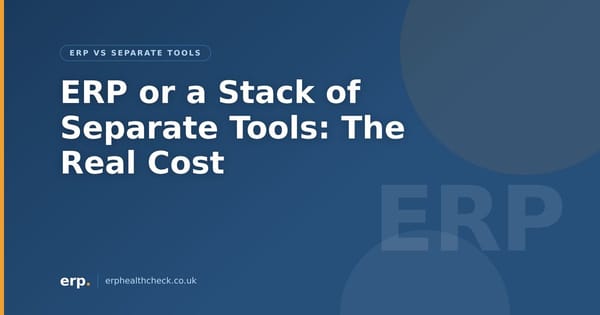 ERP vs a stack of separate tools: the real cost