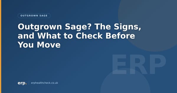 Outgrown Sage? The Signs, and What to Check Before You Move